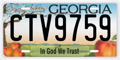 GA license plate CTV9759