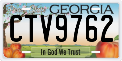 GA license plate CTV9762