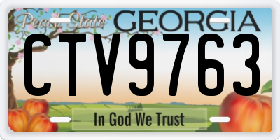 GA license plate CTV9763