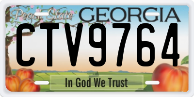GA license plate CTV9764