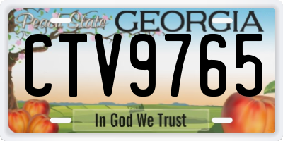GA license plate CTV9765