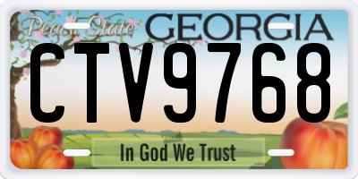 GA license plate CTV9768