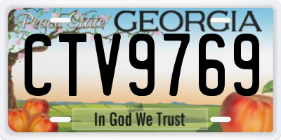 GA license plate CTV9769