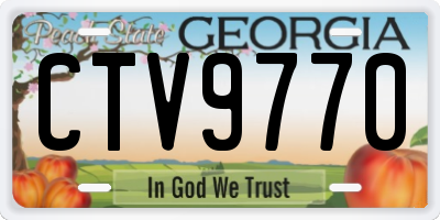 GA license plate CTV9770