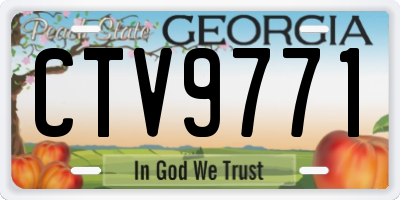 GA license plate CTV9771
