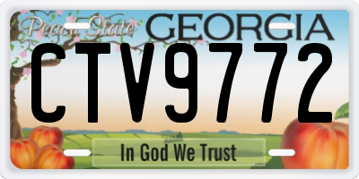 GA license plate CTV9772