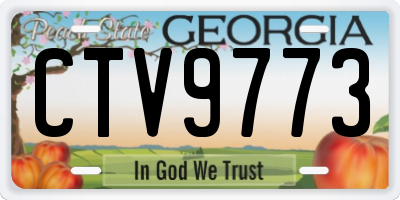 GA license plate CTV9773