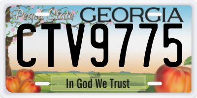 GA license plate CTV9775