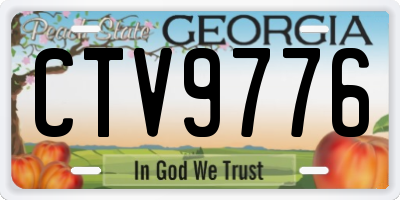 GA license plate CTV9776