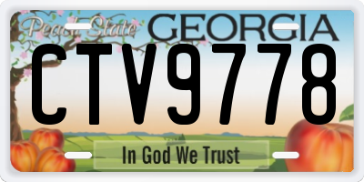 GA license plate CTV9778