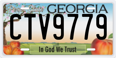 GA license plate CTV9779