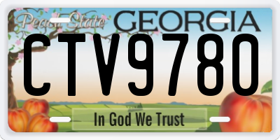 GA license plate CTV9780