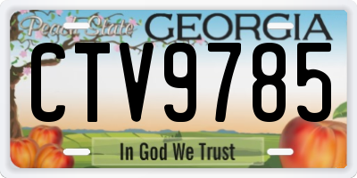 GA license plate CTV9785