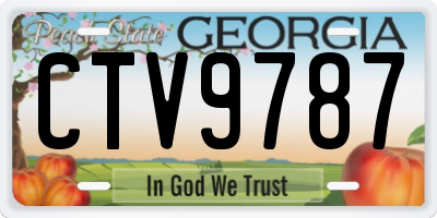 GA license plate CTV9787