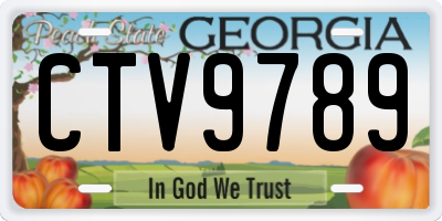 GA license plate CTV9789