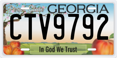 GA license plate CTV9792