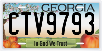 GA license plate CTV9793