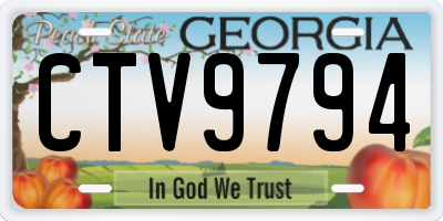 GA license plate CTV9794