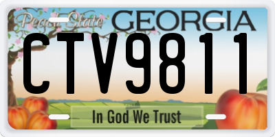 GA license plate CTV9811