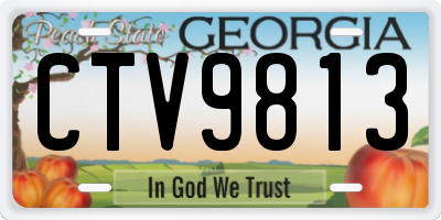 GA license plate CTV9813
