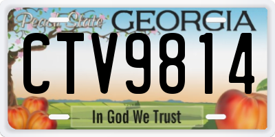 GA license plate CTV9814