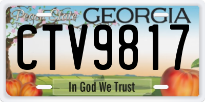 GA license plate CTV9817