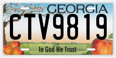 GA license plate CTV9819