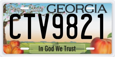GA license plate CTV9821