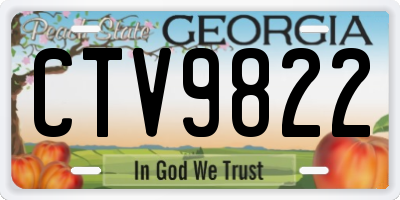 GA license plate CTV9822