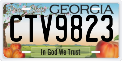 GA license plate CTV9823