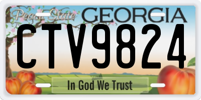 GA license plate CTV9824