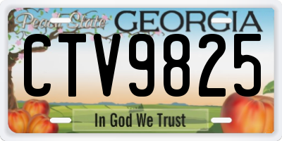 GA license plate CTV9825