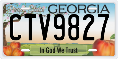 GA license plate CTV9827