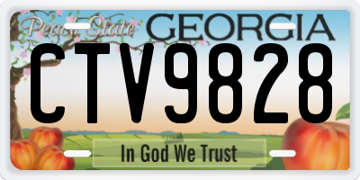 GA license plate CTV9828