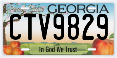 GA license plate CTV9829
