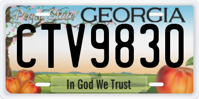 GA license plate CTV9830