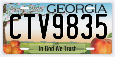GA license plate CTV9835