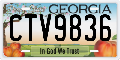 GA license plate CTV9836