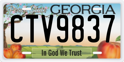 GA license plate CTV9837