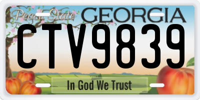 GA license plate CTV9839