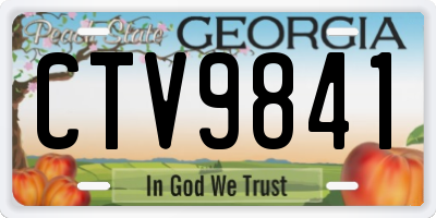 GA license plate CTV9841