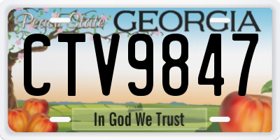 GA license plate CTV9847