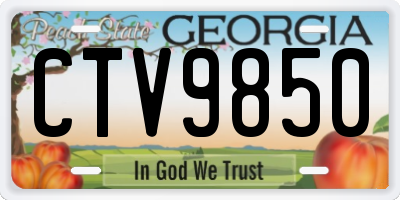 GA license plate CTV9850