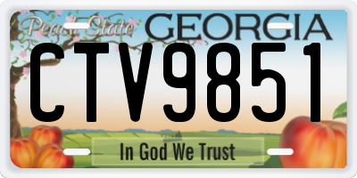 GA license plate CTV9851