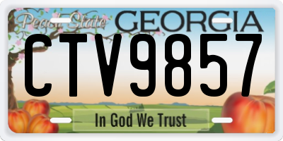 GA license plate CTV9857