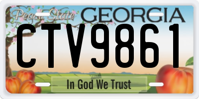 GA license plate CTV9861