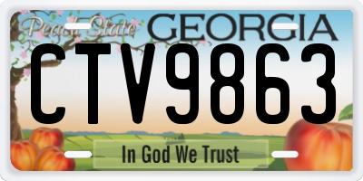 GA license plate CTV9863