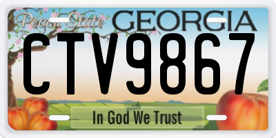 GA license plate CTV9867