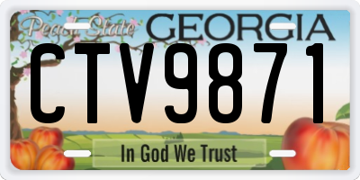 GA license plate CTV9871