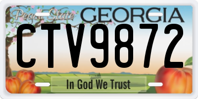 GA license plate CTV9872